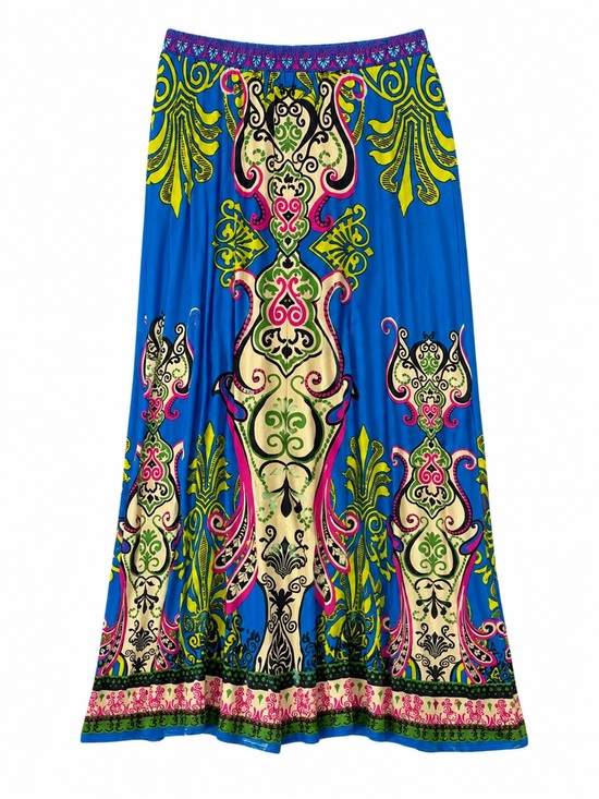 Flying Tomato Dresses & Skirts - Flying Tomato Royal Blue Maxi Skirt with Multicolor Paisley Print